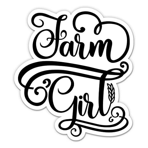 Farm Girl Sticker - 3" Laptop Sticker - Waterproof Vinyl for Car, Phone, Water Bottle - Country Girl Decal