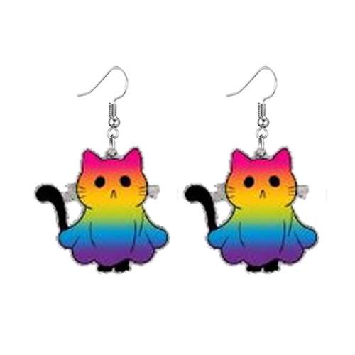 Rainbow Earrings for Women Girls Cute Colorful Lightweight Acrylic Love Wins Heart Butterfly Dangle Drop LGBT Pride Earrings LGBTQ Lesbian Gay Jewelry Gifts (Cat Rainbow) Rainbow Earrings for Women Girls Cute Colorful Lightweight Acrylic Love Wins Heart Butterfly Dangle Drop LGBT Pride Earrings LGBTQ Lesbian Gay Jewelry Gifts (Cat Rainbow)