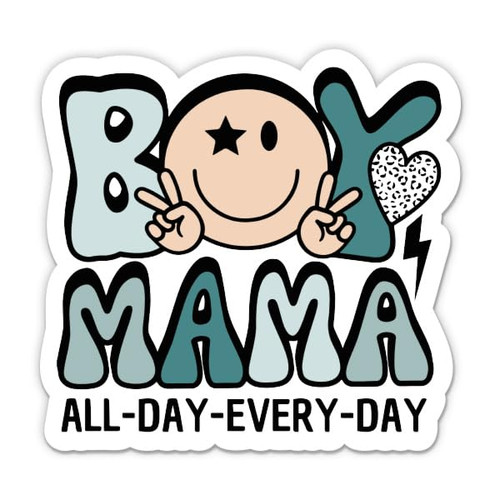 Boy Mama Sticker - 3" Laptop Sticker - Waterproof Vinyl for Car, Phone, Water Bottle - Boy Mom Decal Boy Mama Sticker - 3" Laptop Sticker - Waterproof Vinyl for Car, Phone, Water Bottle - Boy Mom Decal