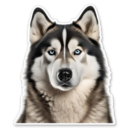 Alaskan Malamute Sticker - 3" Laptop Sticker - Waterproof Vinyl for Car, Phone, Water Bottle - Alaskan Malamute Husky Dog Decal