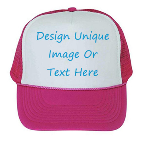 Customized Trucker Hat Personalized Baseball Cap Adjustable Snapback Men Women Sports Hat Hot Pink