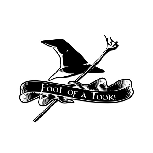 Gandalf LOTR Fool of A Took Sticker Decal Notebook Car Laptop 5.5"x4.25" (Black)