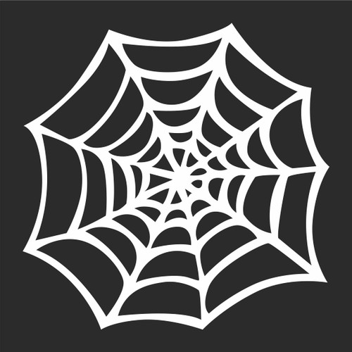 Car Sticker - Bumper - Decal - JDM - Die Cut - Spider Web Fenster Laptop Vinyl - Sticker - White - 88mmx88mm