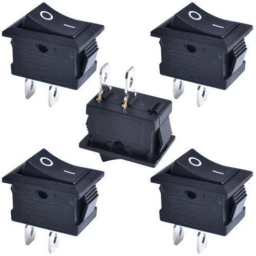 5Pcs Boat Rocker Switch Snap Toggle Switch ON-Off 2 Pin 2 Position SPST AC 250V 6A 125V 10A, Switch for Boat Car Auto Household Appliances