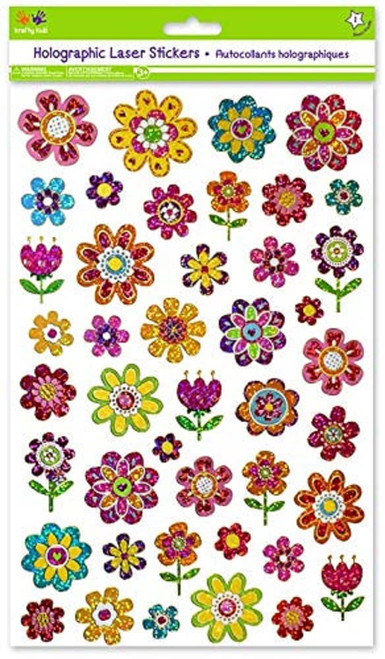 MULTICRAFT IMPORTS INC Holographic Stickers FLWR, Flower Power