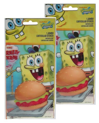 Sponge Bob Sticker Jumbo Lenticular 48953 (2 Pack) # 6387584-2pk