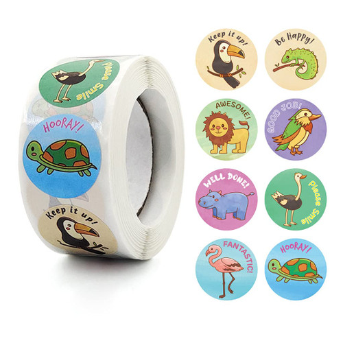500pcs Animals Reward Stickers for Kids Motivational Encourage Seal Labels Gifts 500pcs Animals Reward Stickers for Kids Motivational Encourage Seal Labels Gifts