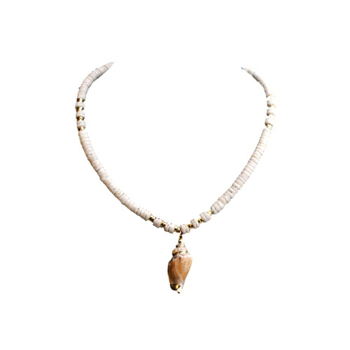 Boho Hippie Summer Cowrie Shell Seashell Necklace Statement Beach Jewelry for Women Girls Puka Shell Seashell Bead Scallop Conch Pendant Necklace Summer Beach Jewelry Gift - C