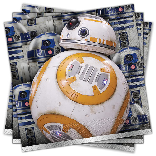 Multicolor Star Wars Classic Luncheon Napkins (16 Count) - Iconic & Eco-Friendly Material, Perfect for Every Galactic Gathering