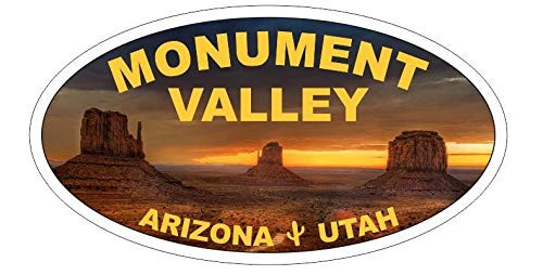 Monument Valley Oval Vinyl Bumper Sticker Decal D3725 Arizona Utah 5"