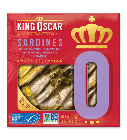 Royal Selection Sardines In Extra Virgin Olive Oil, Basil, Oregano & Garlic, 3.75 Oz Royal Selection Sardines In Extra Virgin Olive Oil, Basil, Oregano & Garlic, 3.75 Oz