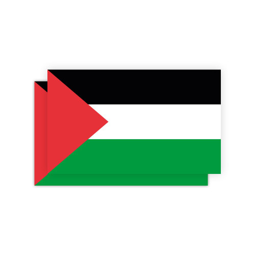 Palestine Flag Decal - Durable Palestinian Flag Sticker for Car, Laptop, Water Bottle" Flag of Palestine (2, 5x3 inch)