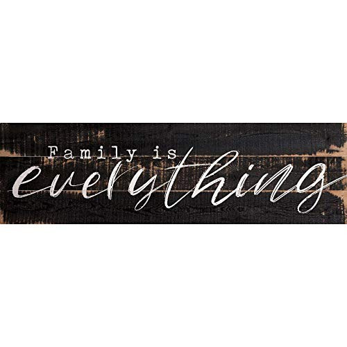 P. Graham Dunn Family is Everything Midnight Black 36 x 11 Pine Wood Decorative Pallet Plaque