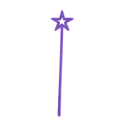 Purple 13 Inches Star Wand Elf baton, Angel Star Magic Wand, Silver Fairy Princess Plating, Silver Stars Stick for Girl's Princess Costume Girl's elf costume