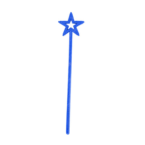 Blue 13 Inches Star Wand Elf baton, Angel Star Magic Wand, Silver Fairy Princess Plating, Silver Stars Stick for Girl's Princess Costume Girl's elf costume