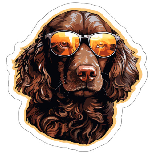 Boykin Spaniel Sticker Souvenir Window Decal Vinyl Small Waterproof for Water Bottle Mug Passport Book Scrapbook Notebook Laptop Tumbler Skateboard Computer Phone Size 4" Funny Gift