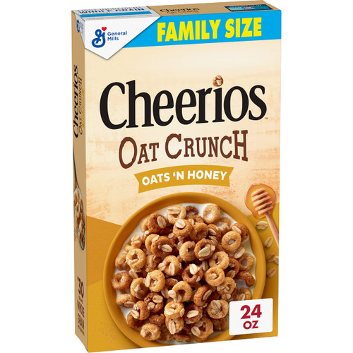 Oat Crunch Oats & Honey Oat Breakfast Cereal, Family Size, 24 oz