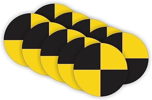 (12 Pack) Crash Test Dummy Round Hardhat Vinyl Sticker Decal - Size 2" - Funny Waterproof Stickers Decals for Cars Bumper Trucks Van Window Lunch Box Men Cup Tool Box Helmet Motorcycle Vehicles