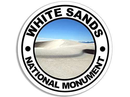 Round White Sands National Monument Sticker (Decal rv Hike)