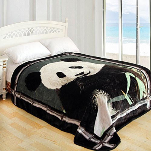 ShiGo Queen Heavy Weight Super Soft Luxury Queen size Blanket 79"X94"-Panda