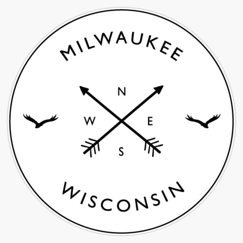 Milwaukee Compass Vinyl Waterproof Sticker Decal Car Laptop Wall Window Bumper Sticker 5" Milwaukee Compass Vinyl Waterproof Sticker Decal Car Laptop Wall Window Bumper Sticker 5"