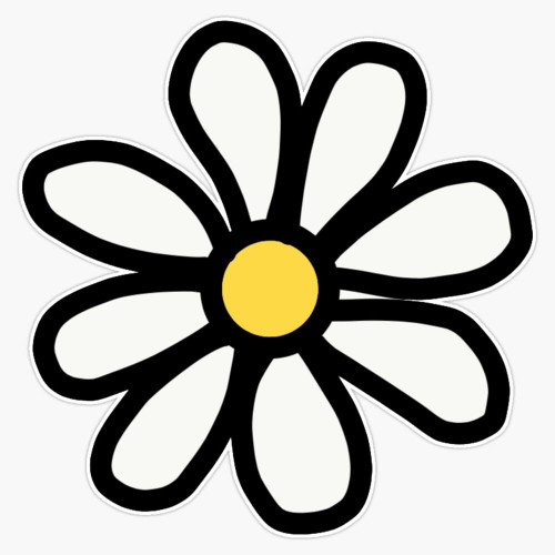 White Daisy Sticker Vinyl Waterproof Sticker Decal Car Laptop Wall Window Bumper Sticker 5"