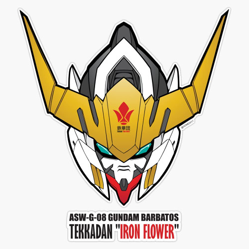 Gundam Barbatos - Tekkadan Iron Flower Vinyl Waterproof Sticker Decal Car Laptop Wall Window Bumper Sticker 5inch (EBSTORE-STICKERS-492)