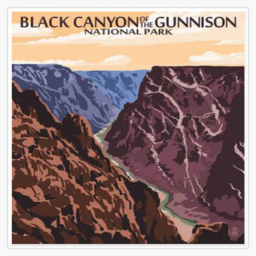 Black Canyon of The Gunnison National Park Colorado Vintage Decal Sticker Bumper Sticker Vinyl Decal 5"