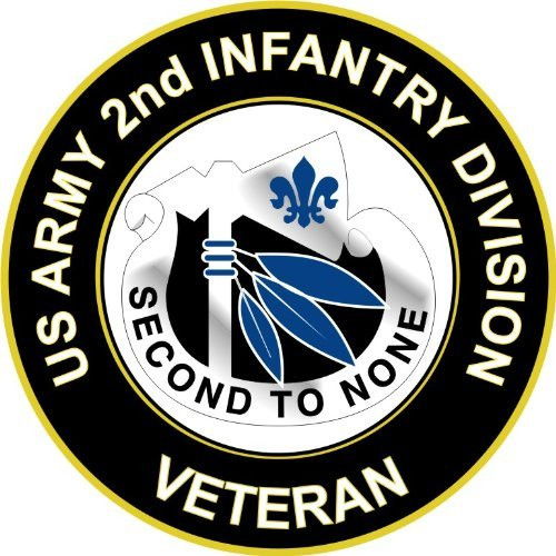 3.8" US Army 2nd Infantry Divison Unit Crest Veteran Decal Sticker