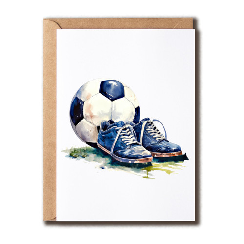 Soccer Coach Card - Coach Thanks Card - Soccer Ball Card - Football Card - Soccer Coach Appreciation - Card For Coaches