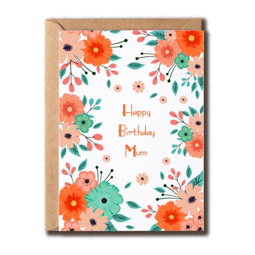 Mother's Day Keepsake Card - Happy Birthday Mum Card - Funny Mineral Floral Mom Card - Mother Card For Birthday
