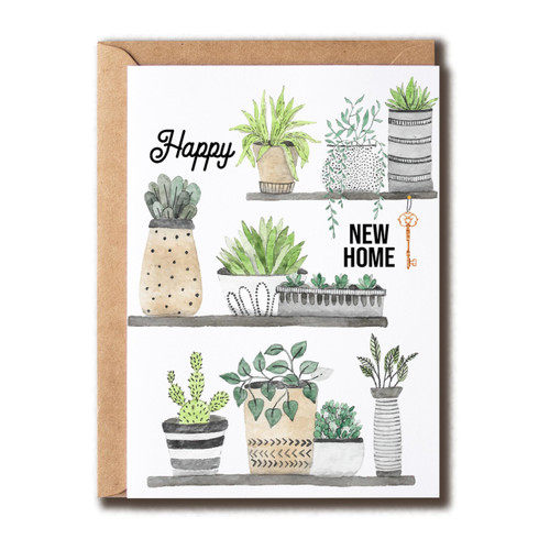 Happy New Home Card - Funny Plant Card - New Home Congrats Card - new house card - Housewarming Greeting Card - Card For New Owners