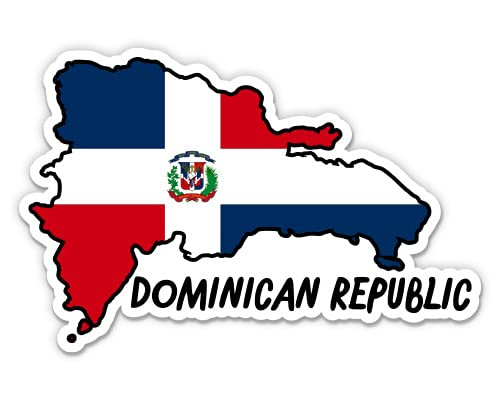 Dominican Republic Map with Flag - Vinyl Sticker Decal for Phone, Laptop, Water Bottle - 3" Dominican Republic Map with Flag - Vinyl Sticker Decal for Phone, Laptop, Water Bottle - 3"