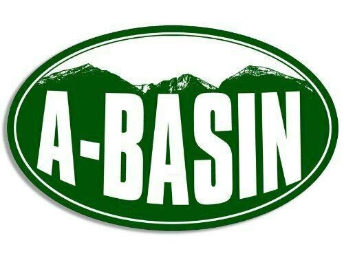 3x5 inch Oval A-Basin Colorado Mountain BG Sticker (Snow ski Resort) Vinyl Decal Sticker Car Waterproof Car Decal Bumper Sticker