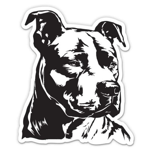 Pitbull Sticker - 5" Laptop Sticker - Waterproof Vinyl for Car, Phone, Water Bottle - Dog Decal