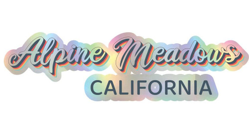 Alpine Meadows California Holographic Beach Souvenir 2-Inch Vinyl Decal Sticker 2 Inch