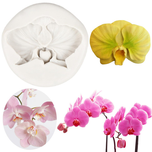 Orchid Flower Silicone Fondant Molds For Chocolate Cupcake Topper Cake Decoration Candy Sugar Craft Polymer Clay Gum Paste Orchid Flower Silicone Fondant Molds For Chocolate Cupcake Topper Cake Decoration Candy Sugar Craft Polymer Clay Gum Paste