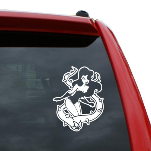 Poison Ivy Vinyl Decal Sticker | Color: White | 5" Tall