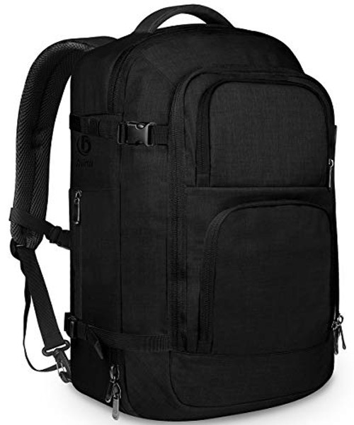 Dinictis 40L Flight Approved Travel Backpack, Waterproof Business Carry on Backpack fit 15.6 Inch Laptop, Durable Weekender Bag for Men and Women(Black)