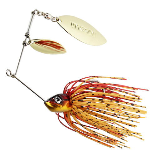 Spinner Bait for Bass Fishing Lure | Spinner Baits 2 Metal Willow Leaf Blades | High Vibration Sink Spinnerbait for Bass and Trout | Jig Deepwater Fishing Bait 2 Willow Leaf Spinnerbait