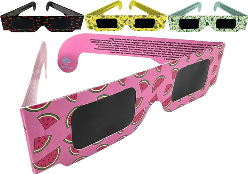 Solar Eclipse Glasses - CE and ISO Certified - AAS Approved - USA 2024 Total Solar Eclipse Viewing Sunglasses - Adults or Kids (4 Pack) - Fit Over
