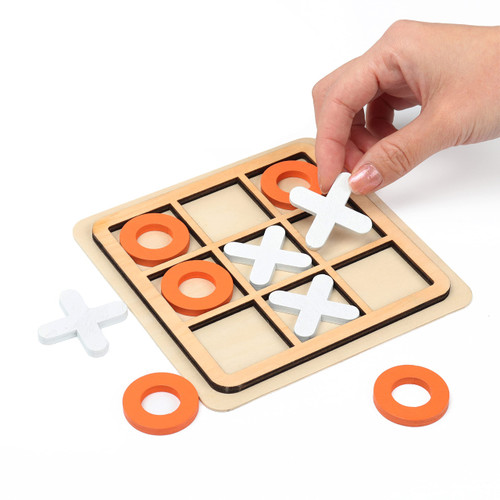 Wooden Board Tic Tac Toe Game XO Table Toy Classical Family Children Puzzle Game Educational Toys, Random Color Wooden Board Tic Tac Toe Game XO Table Toy Classical Family Children Puzzle Game Educational Toys, Random Color