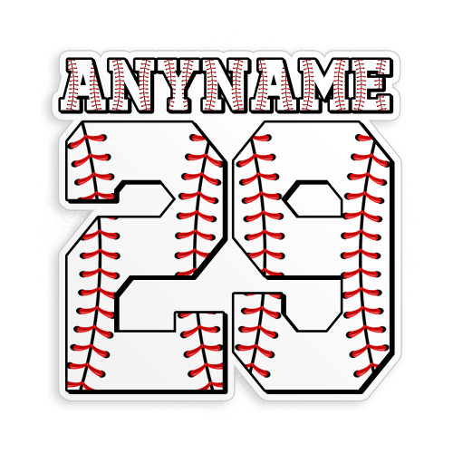 Custom Name Sticker Baseball Softball Helmet Decal Personalized Name Number Waterproof Die-Cut Vinyl Stickers for Water Bottle Laptop Hard Hat Kindle Sticker Decal Decor Gifts for Him Her Kids