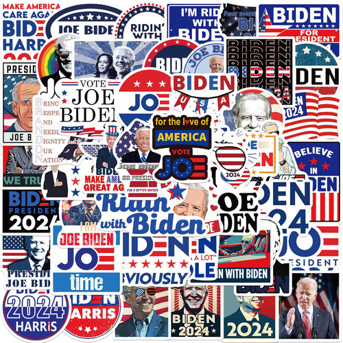 50pcs Joe Biden Stickers, 2024 Biden American Presidential Election Stickers, Funny Waterproof Vinyl Decals for Laptop Phone Water Bottles Bumper Car