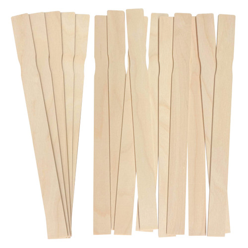 15 Pack Wooden Paint Stir Sticks, Paint Stirrers, 12 Inch Paint Mixing Sticks for Epoxy and Resin, Library and Garden Markers