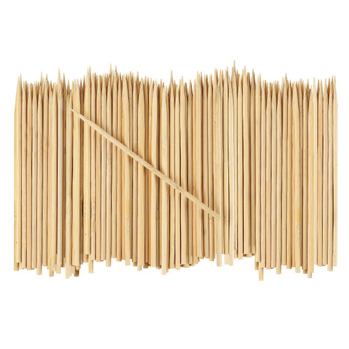 [100 Count] 6 Inch Bamboo Wooden Skewers For Kabob, Grilling, Fruits, Appetizers, and Cocktails