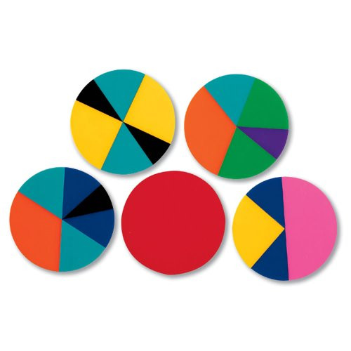 hand2mind ManipuLite Foam Rainbow Fraction Circles