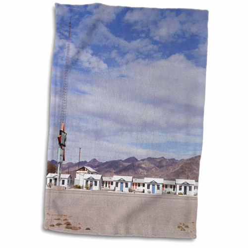 3D Rose Route 66-Amboy-California-Usa-Us05 Jmr0023-Julien McRoberts Towel, 15" x 22"