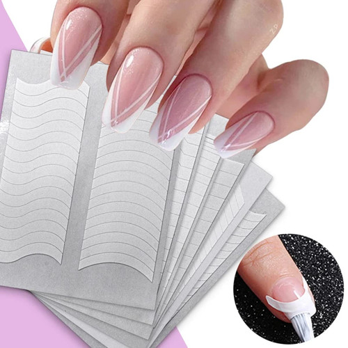 10 Sheets French Nail Stickers for Nail Art, French Tip Nail Stencils 3D Nail Forms Fringe Tips Guide Sticker Wavy Line Nail Art Decals for Nail Decorations Designer, White Strips Template Nail Tools 10 Sheets French Nail Stickers for Nail Art, French Tip Nail Stencils 3D Nail Forms Fringe Tips Guide Sticker Wavy Line Nail Art Decals for Nail Decorations Designer, White Strips Template Nail Tools