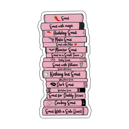Smut Bookish Kindle Sticker Types of Smut, Bookish Sticker, Dark Romance Sticker, Girls Love Reading, E-Reader Sticker, Library Sticker (2inch)